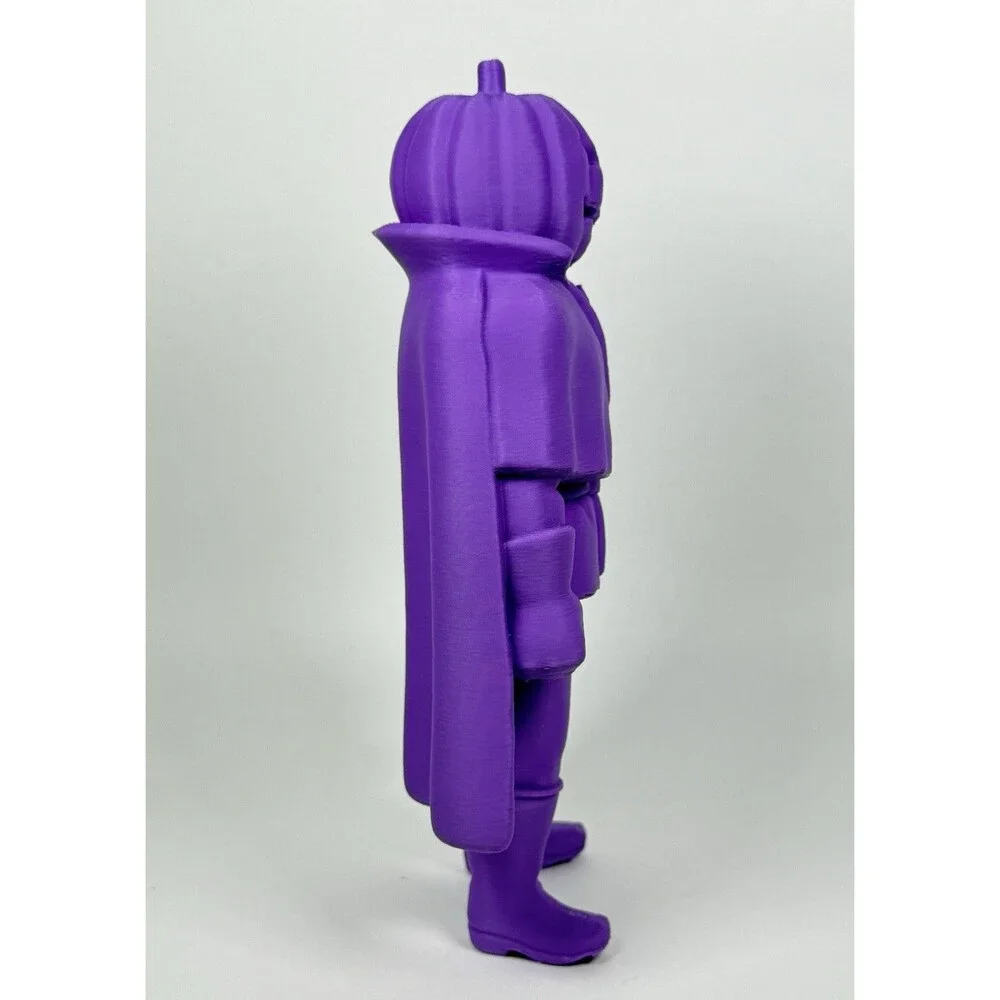 Headless Horseman Giant Size 7” Dime Store Figure Toy Pumpkin Head Purple